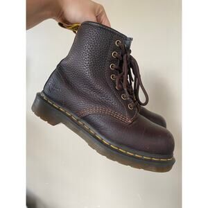 Dr. Martens Industrial Steel Toe Work Boots Safety Brown Leather Womens 5/ EU 36